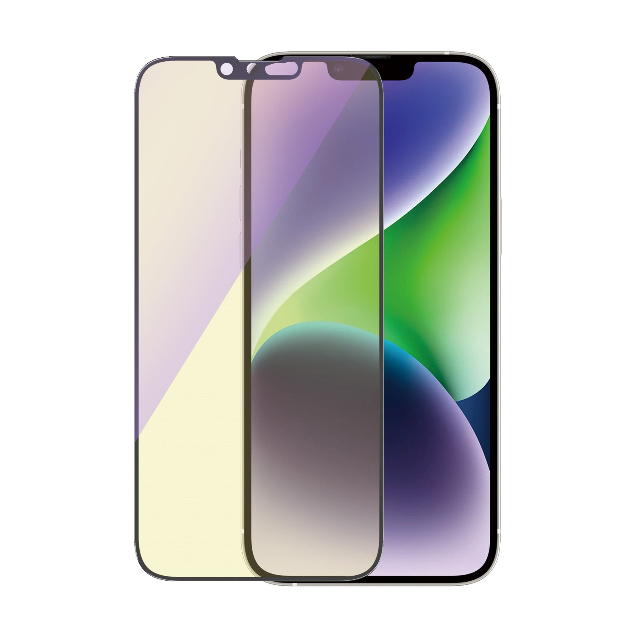 Telefon mit zwei Displayschutzfolien. Telefon hat Kamera und Displayschutzfolie oben.