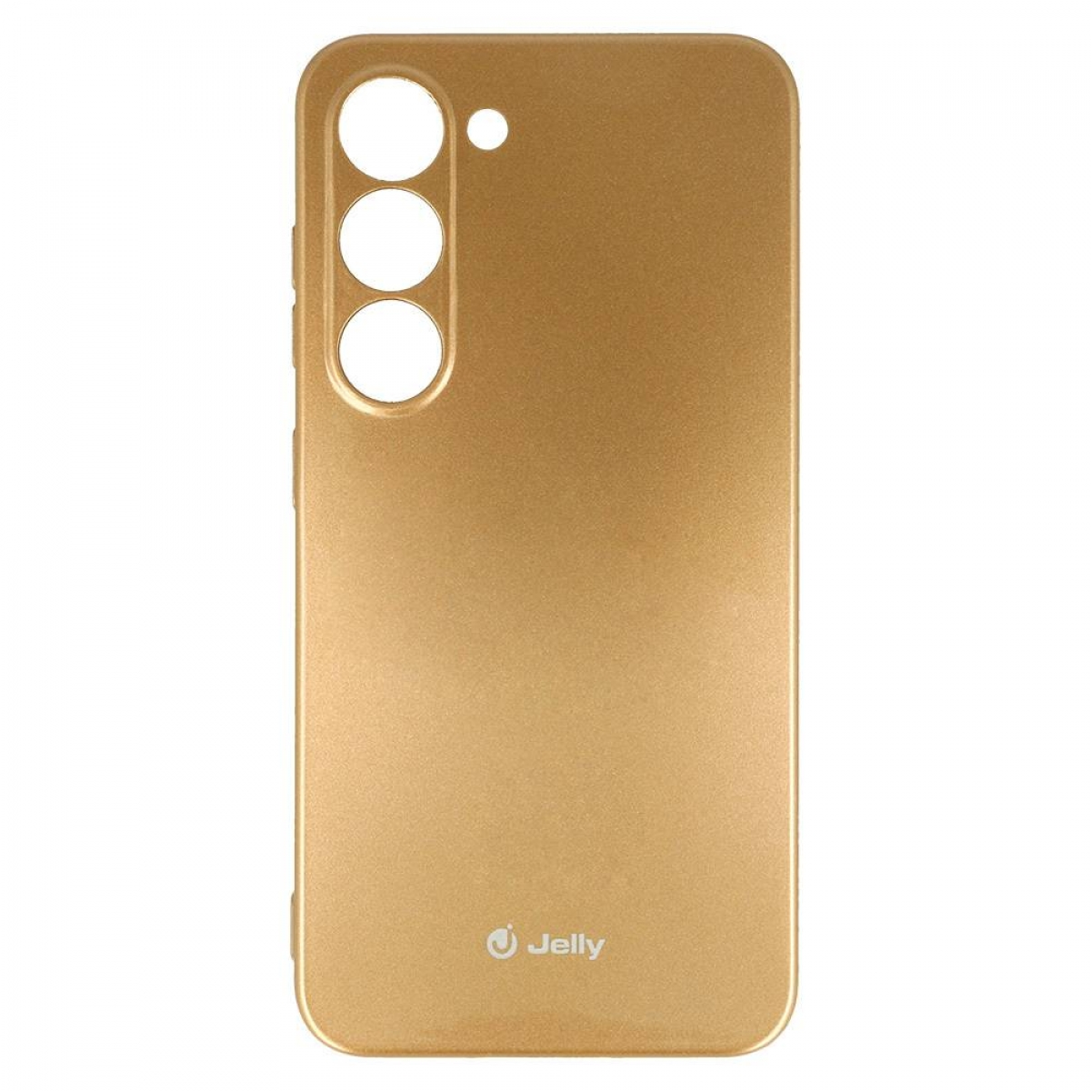 Goldene Handyhülle. Der Hintergrund ist weiß.
