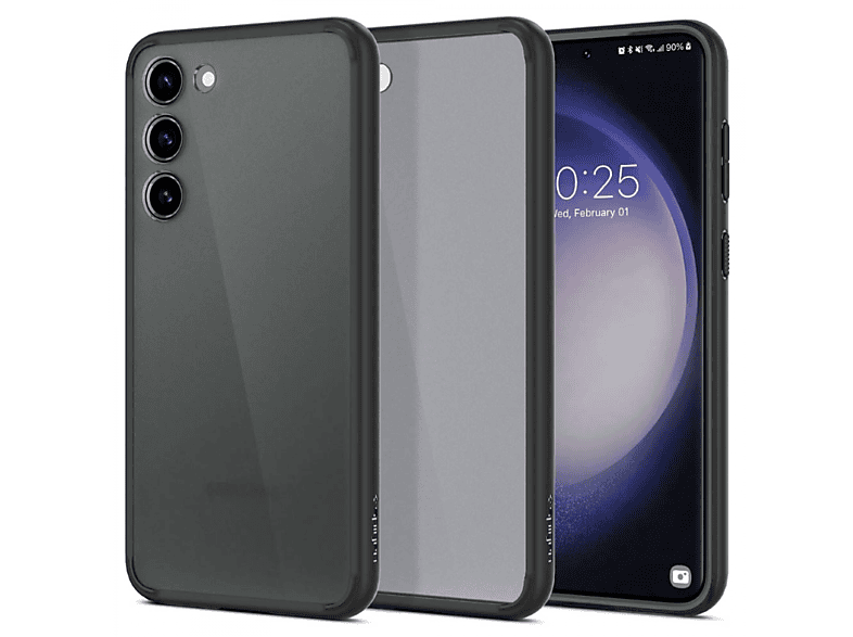 S23 Plus, Backcover, Ultra black Galaxy Samsung, SPIGEN Hybrid, Frost