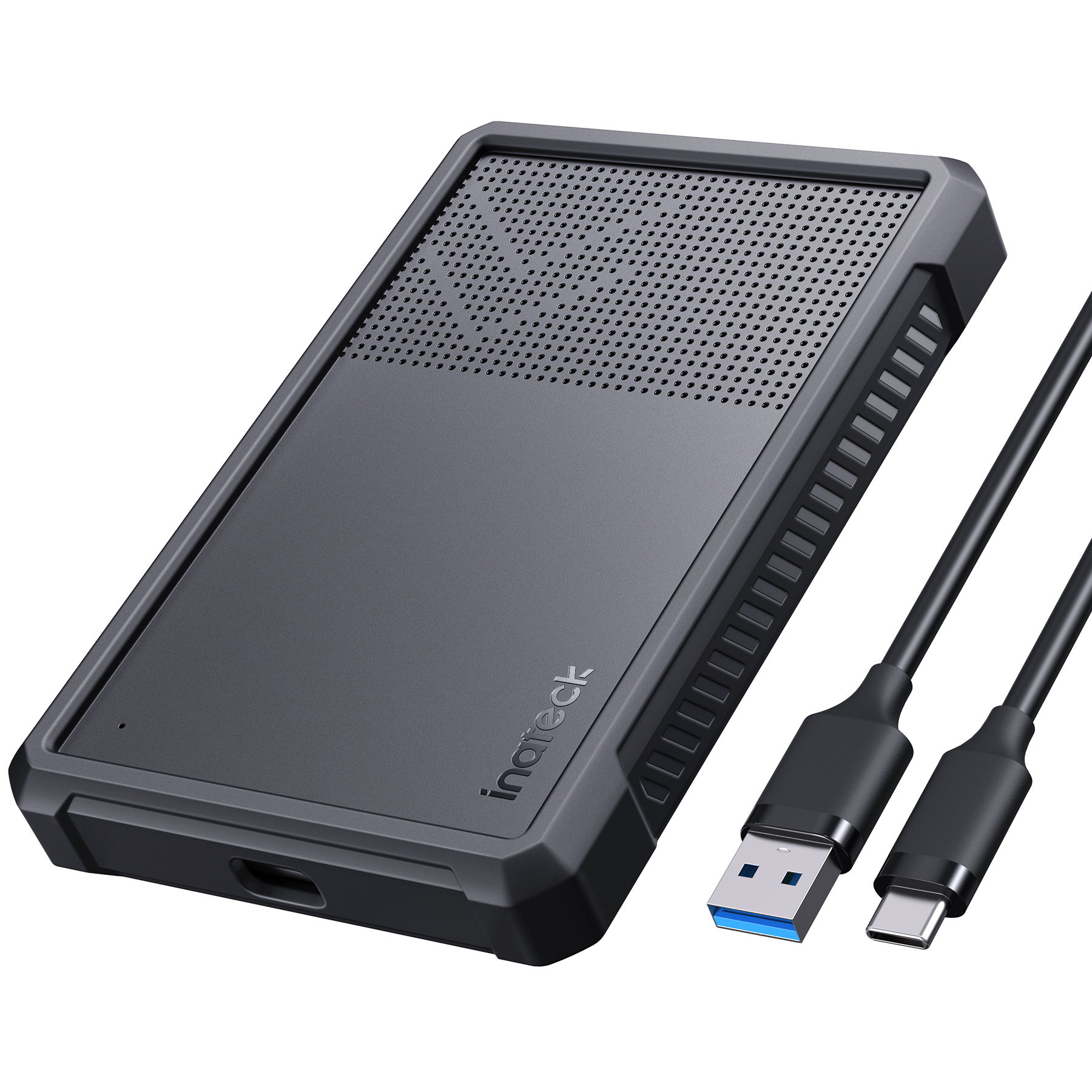 UASP bis Silikon-Hülle SSDs 2,5 3.2 zu mit HDDs, 6Gbps, INATECK mit und Festplattengehäuse, black für USB Festplattengehäuse