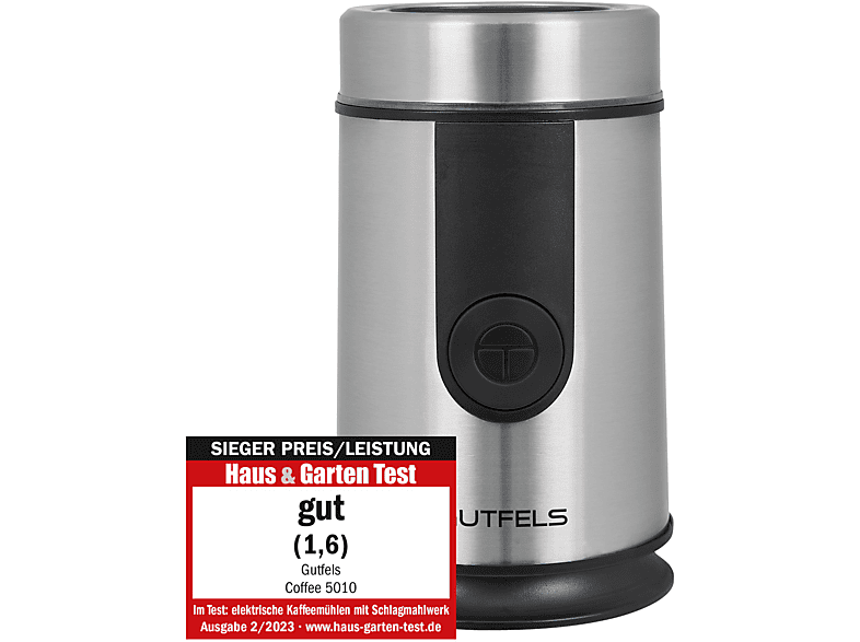 GUTFELS COFFEE Silber 5010 Watt Kaffeemühle (200 Elektrische
