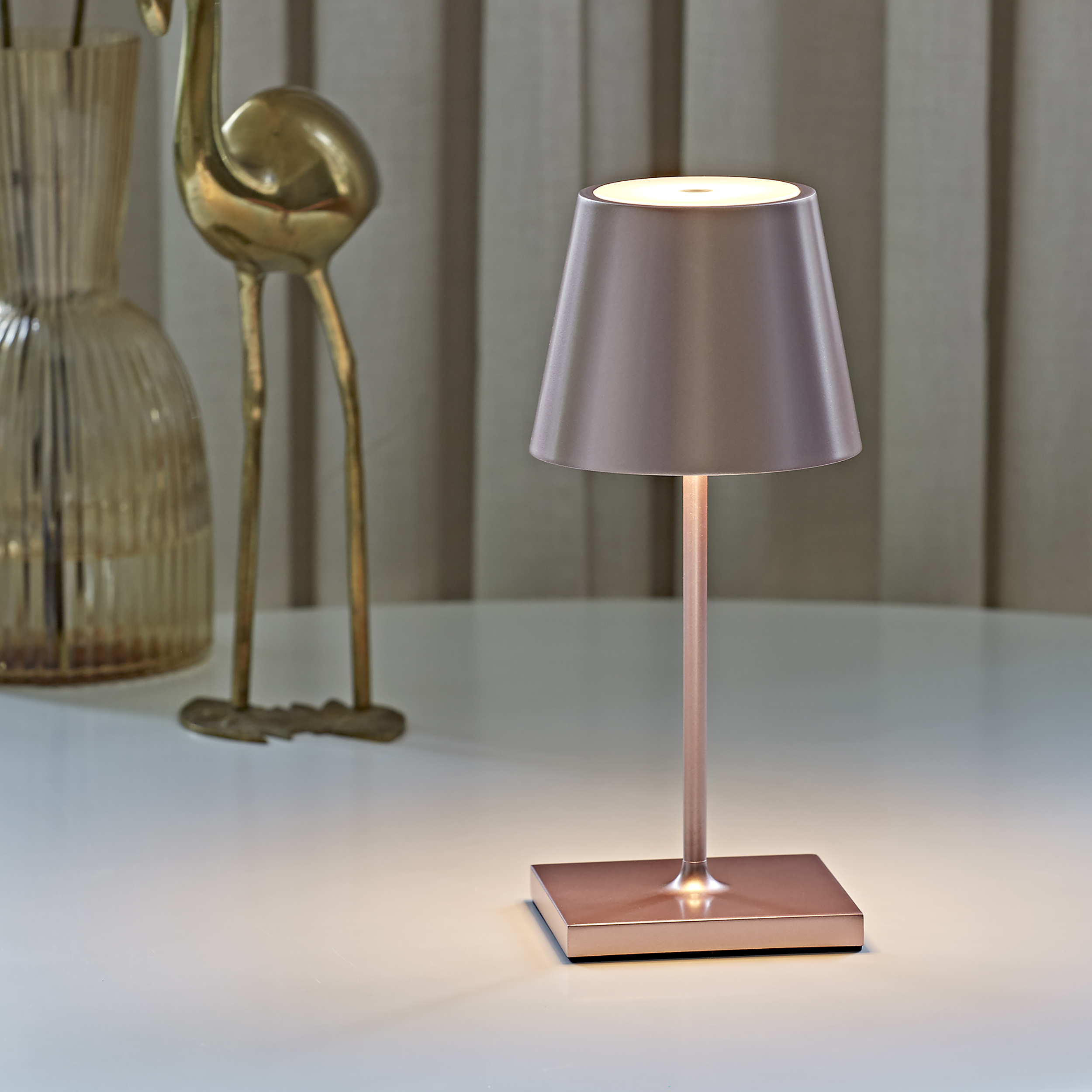 Rosegold NUINDIE SIGOR Lamp Table LED Mini warmweiss