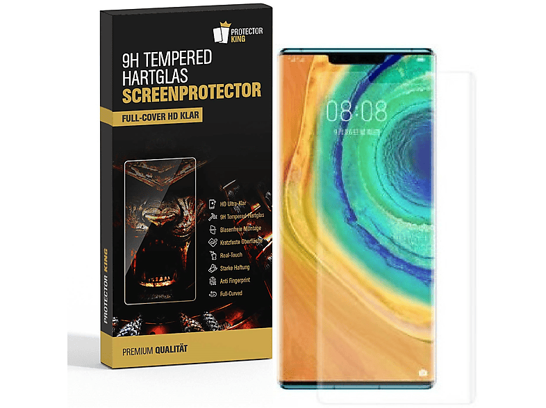 FULL Panzerglas 6x PROTECTORKING HD 9H CURVED Huawei Pro) KLAR Displayschutzfolie(für Mate Schutzglas 30