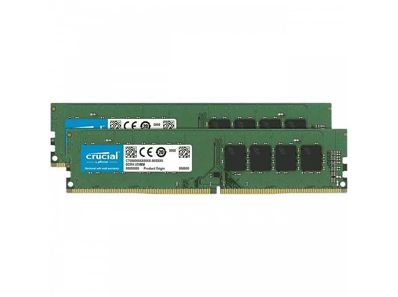 CRUCIAL 2x8GB, rank 16 GB single Crucial, Speicher-Kit DDR4