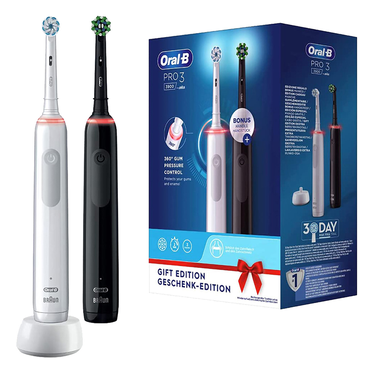 Elektrische 3900 weiß Pro ORAL-B 3 Zahnbürste