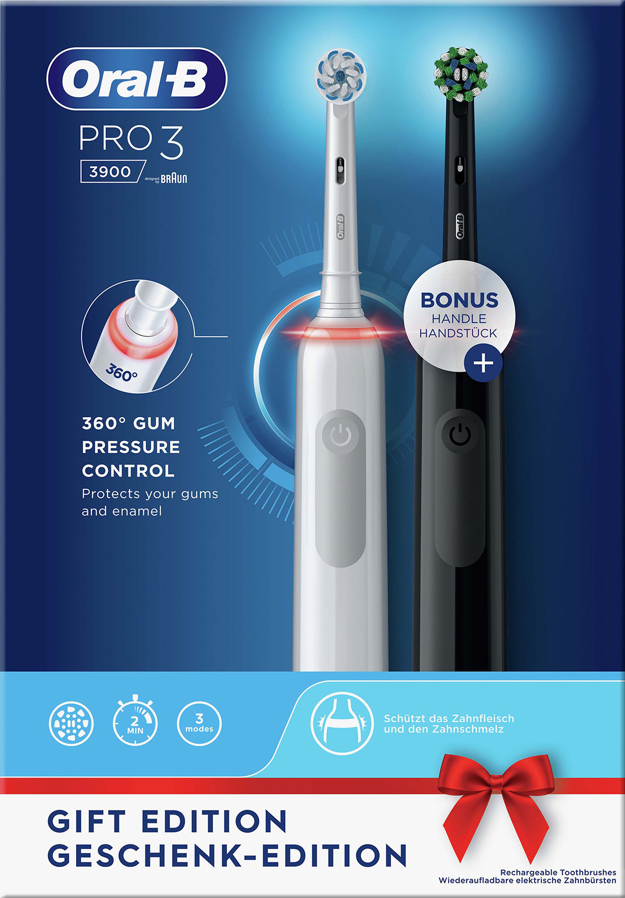 3900 Elektrische Zahnbürste Pro ORAL-B 3 weiß
