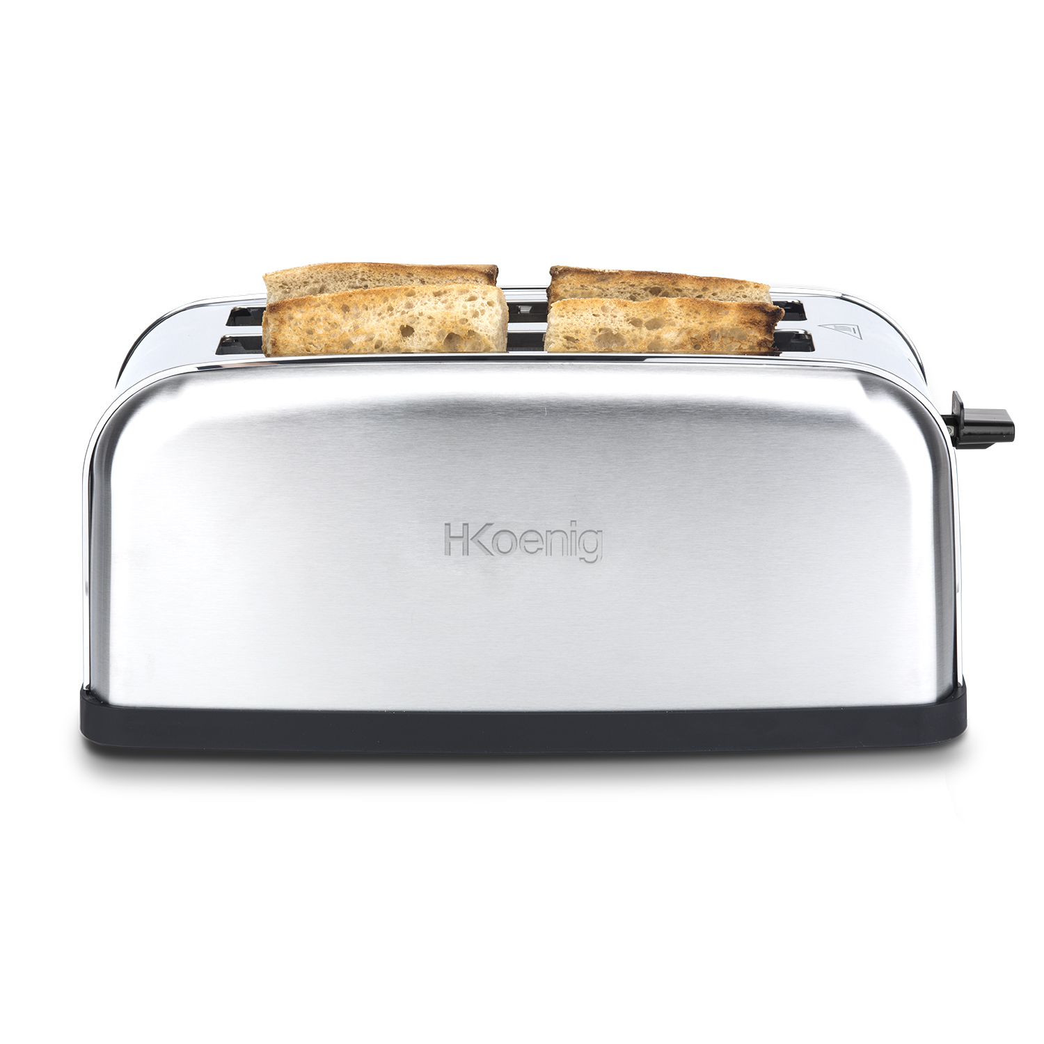 H.KOENIG H.Koenig / Bräunungsstufen / TOS28 4 / Schlitze: (1500 Toaster Edelstahl / Silber 2) 7 3 Krümelfach Watt, Toaster Funktionen Scheiben 