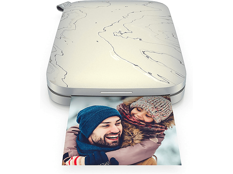 HP Sprocket White Luna Fotodrucker ZINK MediaMarkt