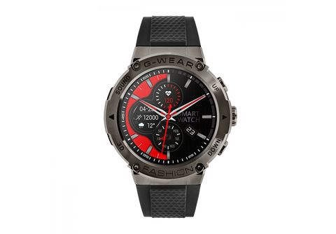 WATCHMARK G-Wear Schwarz Smartwatch Metall Silizium, Schwarz