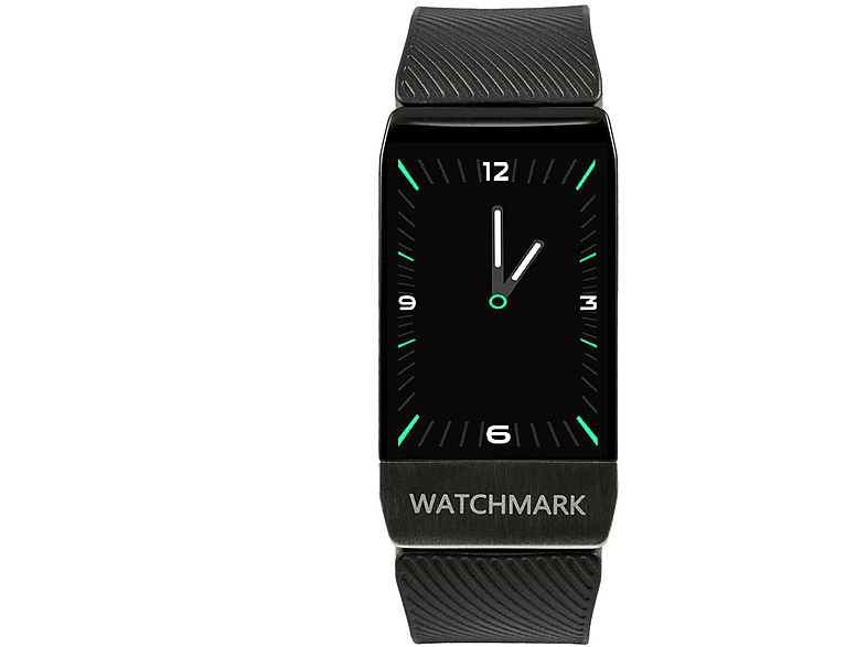 WATCHMARK WT1 schwarz Smartwatch Metall/Kunststoff Silizium, Schwarz