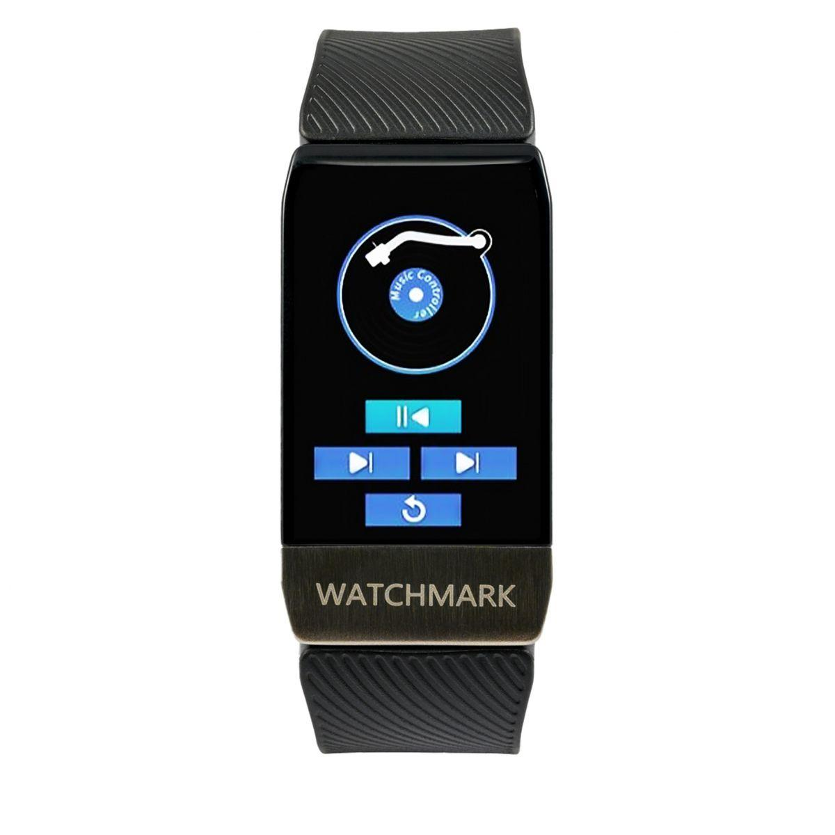 WATCHMARK WT1 schwarz Smartwatch Metall/Kunststoff Schwarz Silizium