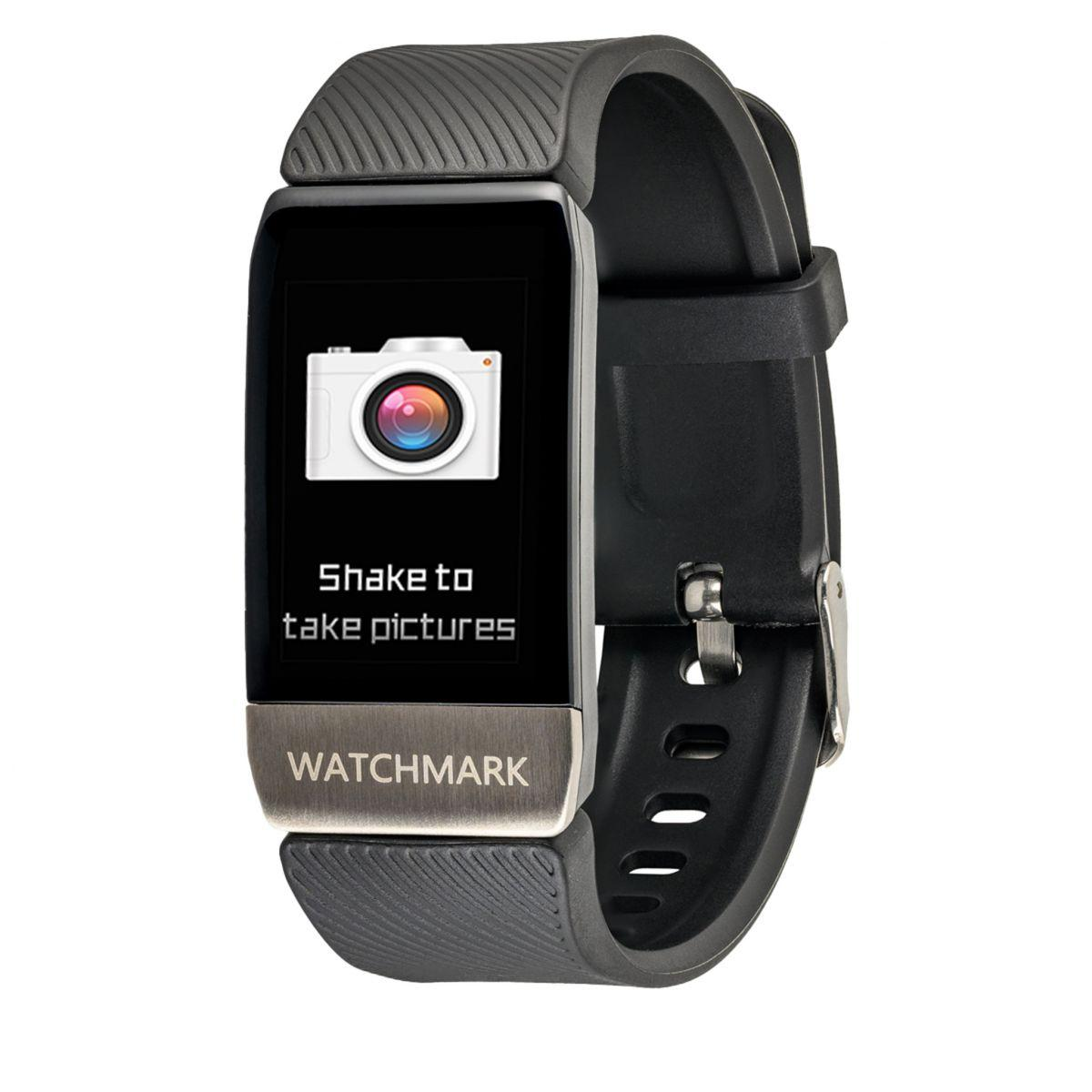 Schwarz Smartwatch WATCHMARK Silizium, WT1 schwarz Metall/Kunststoff