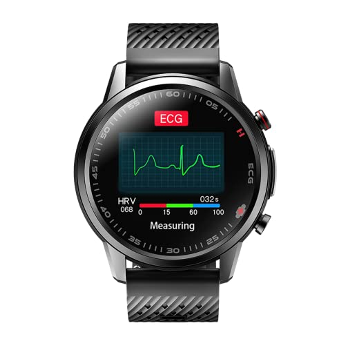 WATCHMARK WF800 schwarz Silizium, Smartwatch Schwarz Kunststoff