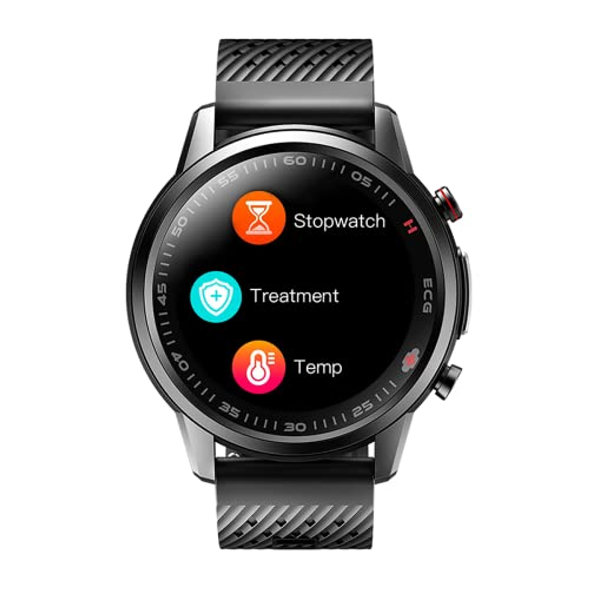 Schwarz WATCHMARK Kunststoff schwarz Silizium, Smartwatch WF800