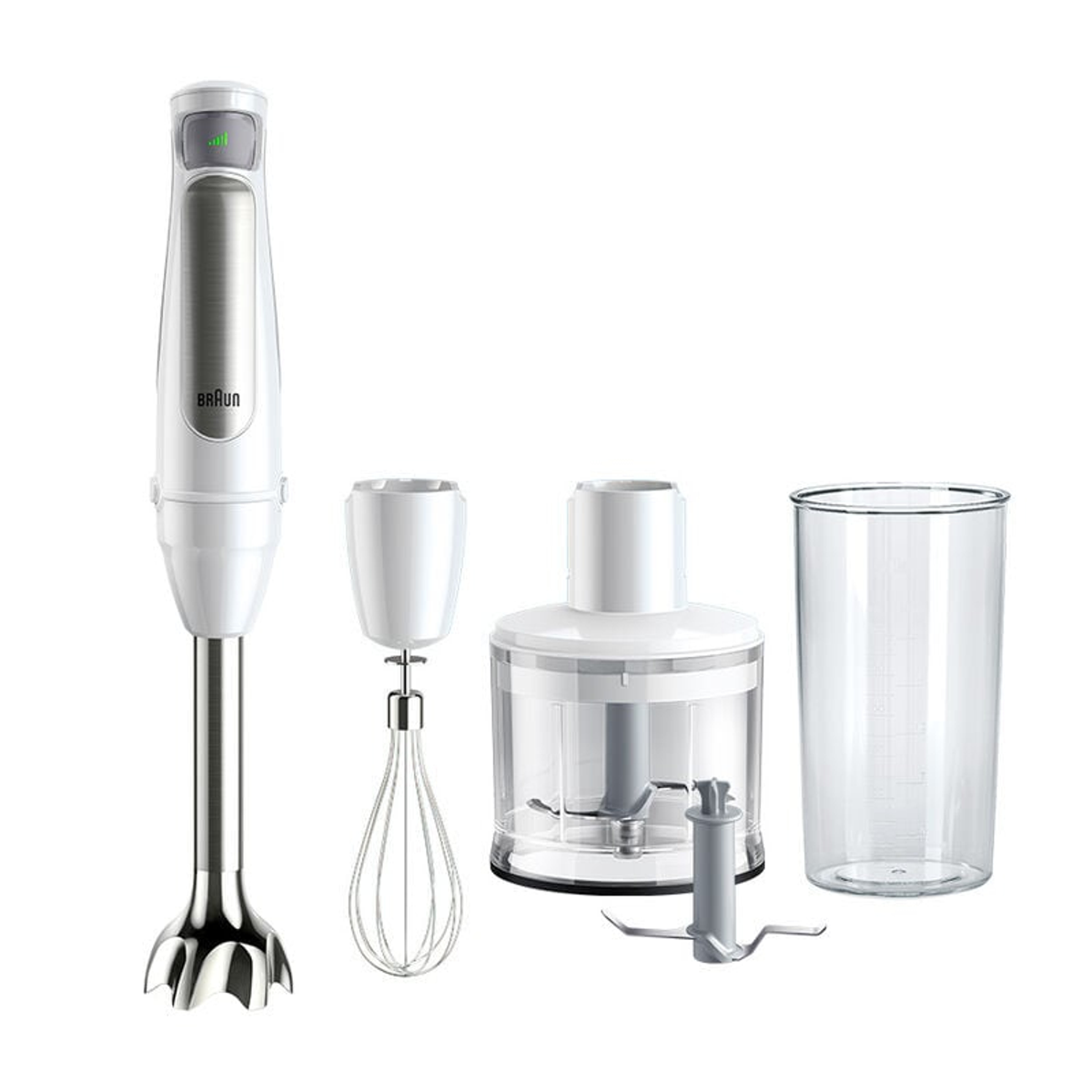 Batidora de mano - Braun Batidora de Brazo Minipimer MQ7035I. Campana Antisalpicaduras. Sistema Easy Click. 1.000 W. 60 BRAUN, 1000 W, 600 ml, Inox