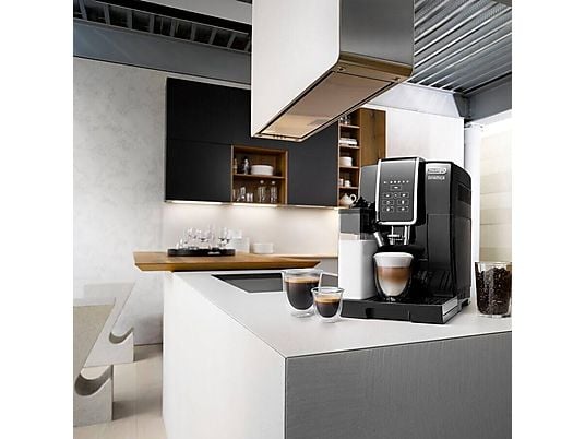 Cafetera superautomática - DE LONGHI ECAM350.50.B, 15 bar, 1450 W, 2 tazas, Negro