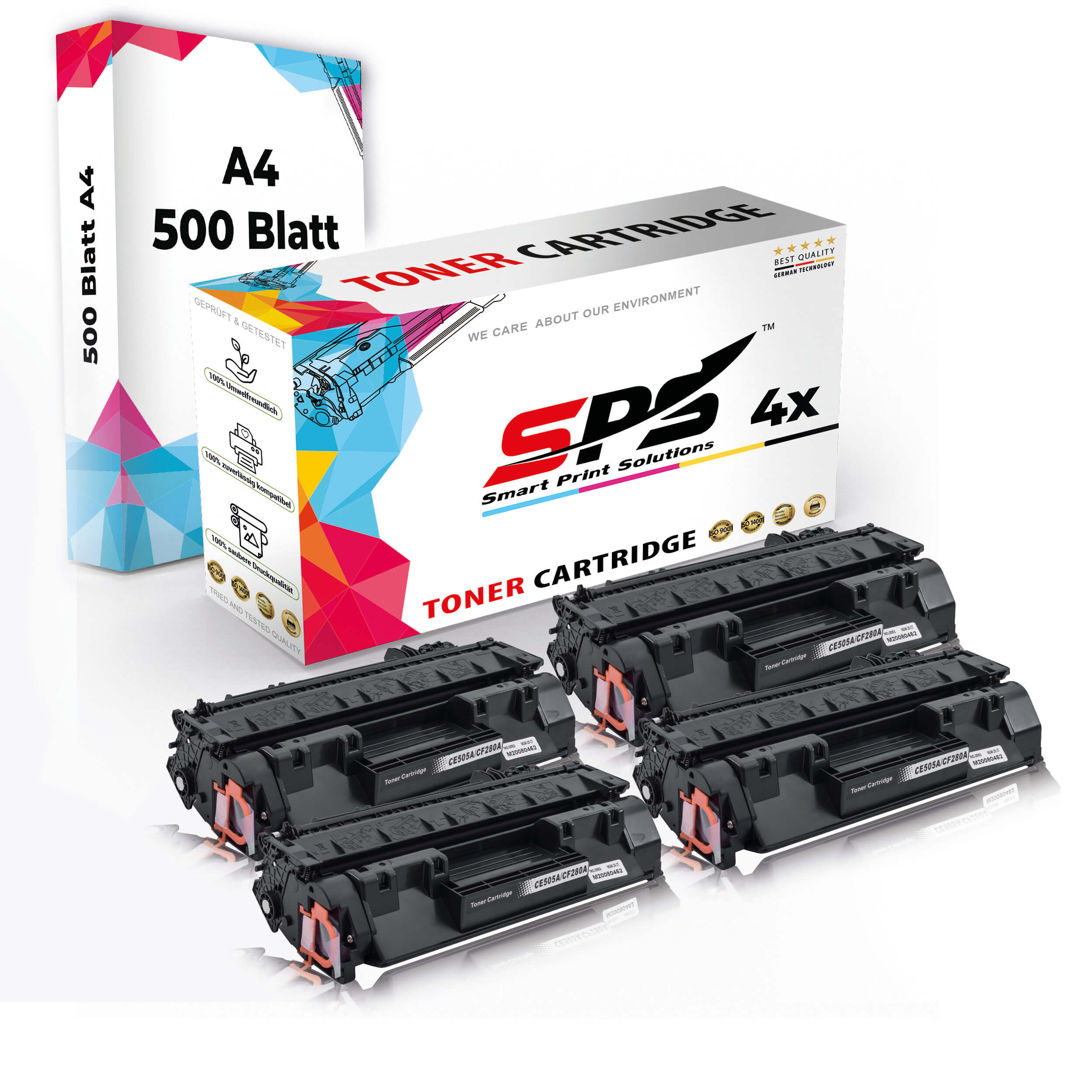 SPS S51278 (CF280A 4600 Seiten) XL Schwarz Toner