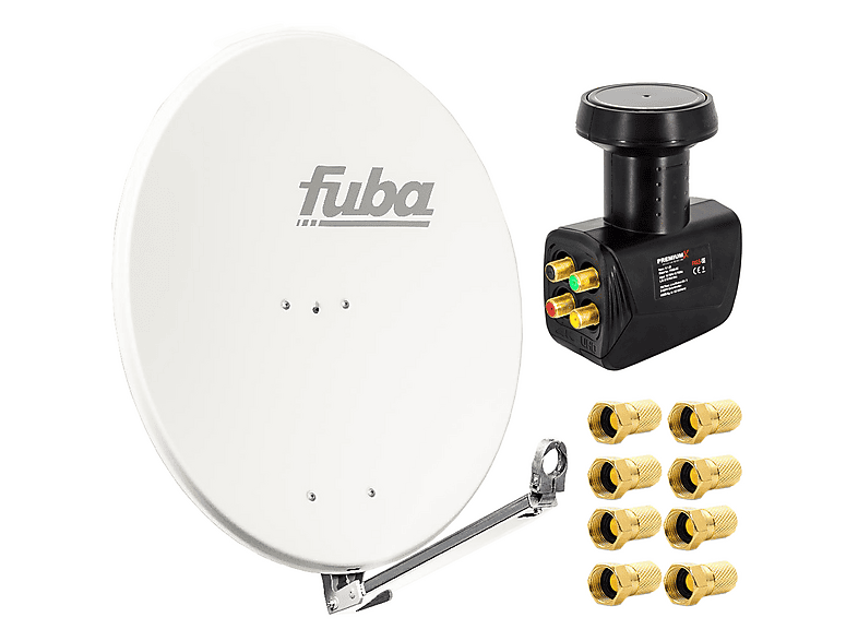 Fuba DAA 780 HD Satellitenanlage – 80 Cm Schüssel + Inverto Quad LNB Für 4 Teilnehmer