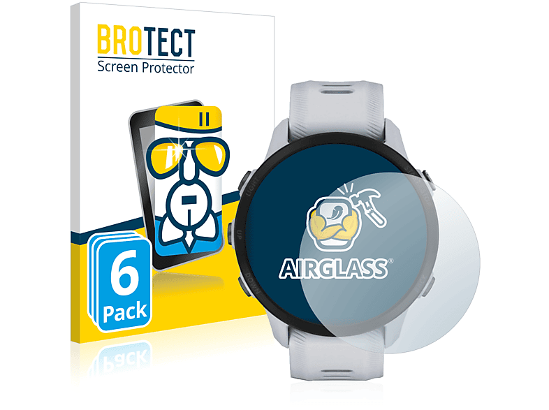 BROTECT 6x Airglass klare Schutzfolie(für Garmin Forerunner 955 Solar)