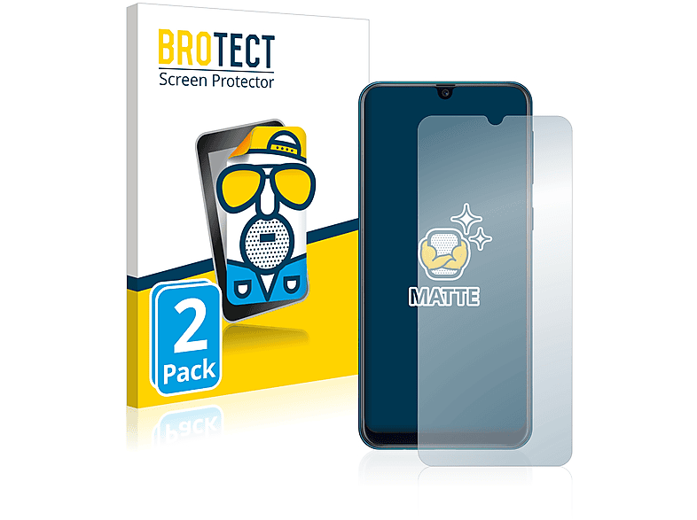 BROTECT 2x Galaxy matte M21) Schutzfolie(für Samsung