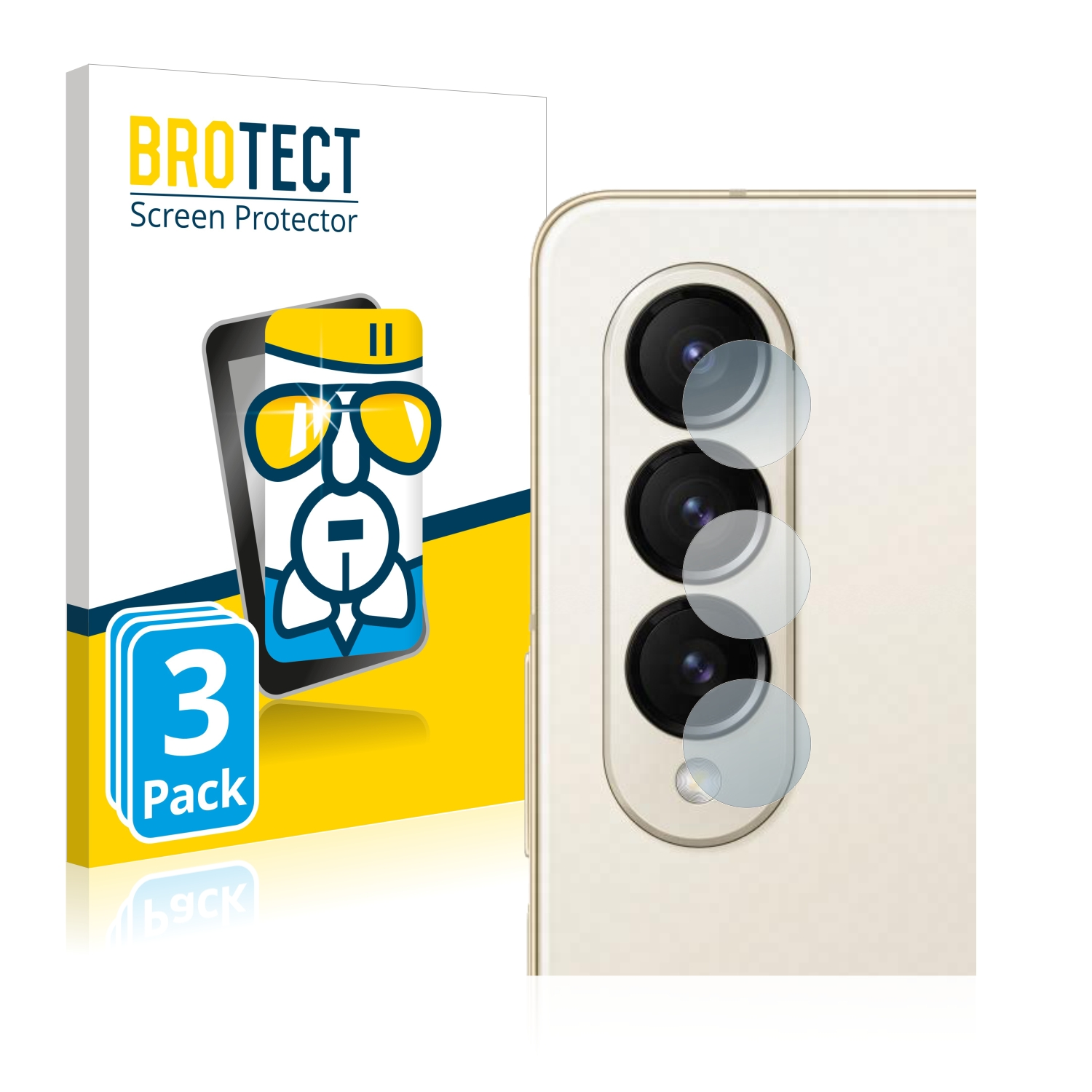BROTECT 3x Airglass klare Schutzfolie(für Galaxy Samsung 4) Fold Z