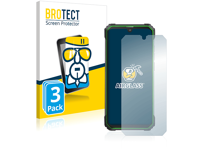 BROTECT 3x Airglass klare Schutzfolie(für Blackview BL8800 PRO 5G) | Displayschutzfolien & Gläser