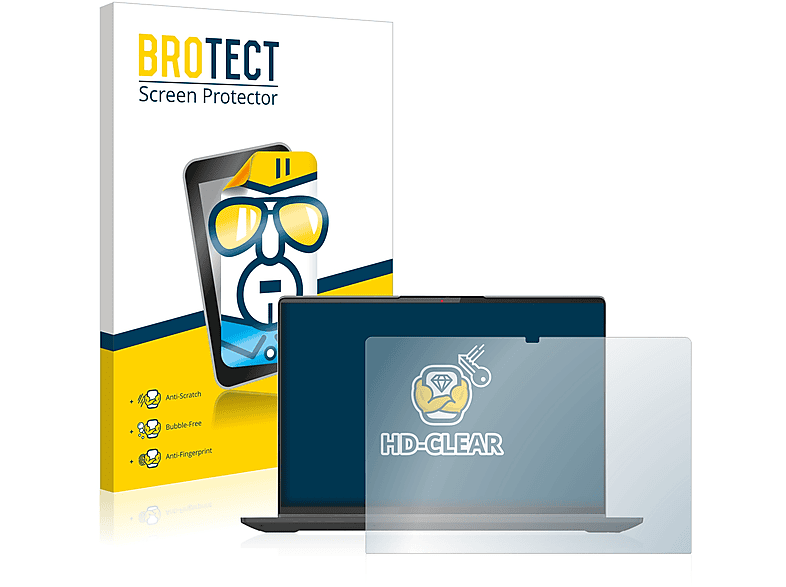 BROTECT Dsplayschutzglas Fole Für Lenovo DeaPad 5x 2-n-1 Gen 9 14 Schutzfolie Glas Panzer Display Schutz Klar