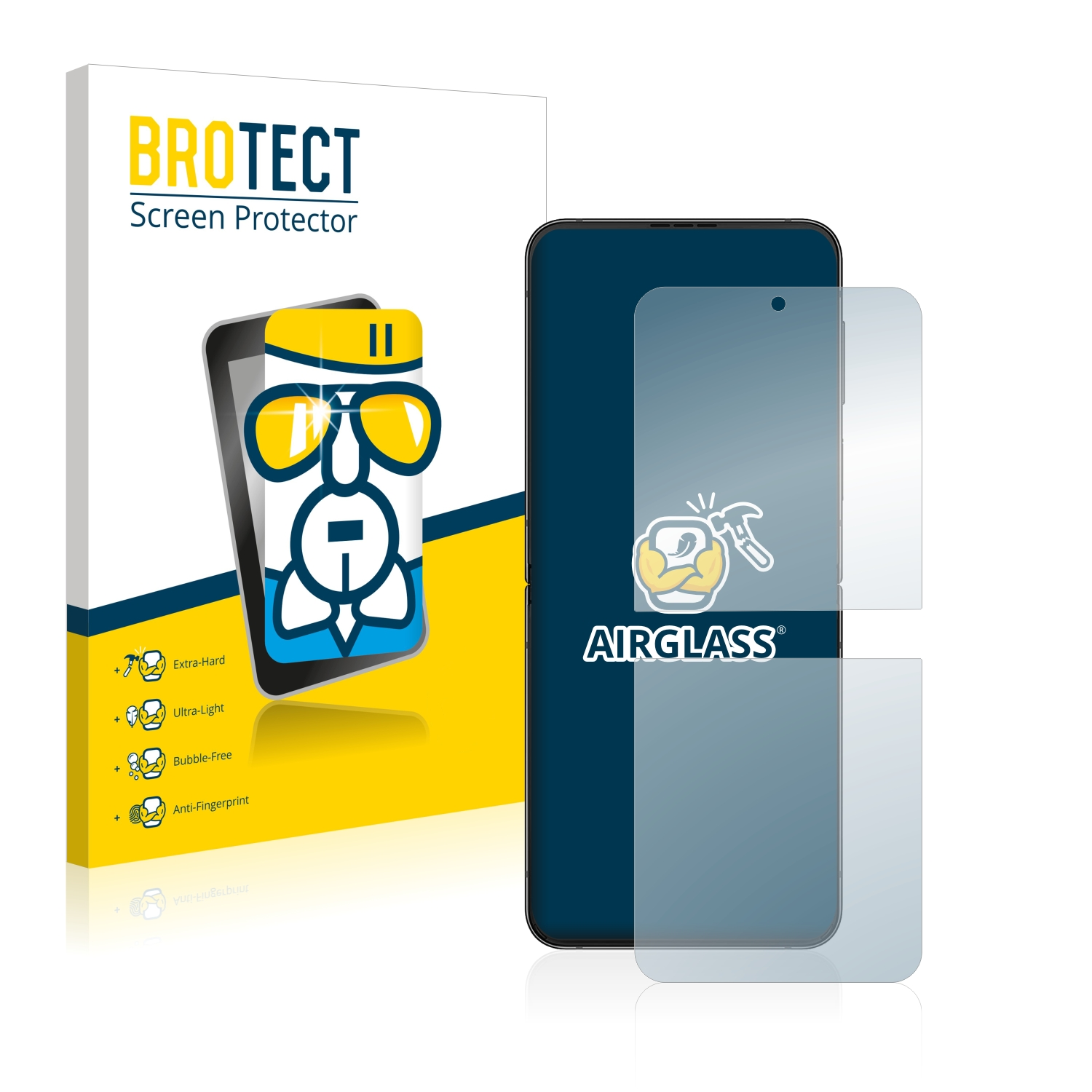 BROTECT Airglass Samsung Flip Z 4) klare Schutzfolie(für Galaxy