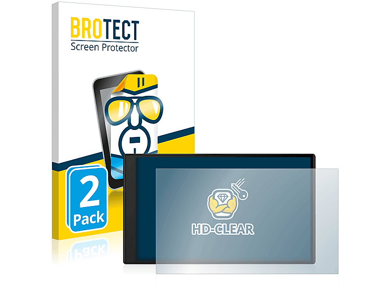 BROTECT 2x Schutzfolie(für 76 MT-D) klare DriveSmart Garmin