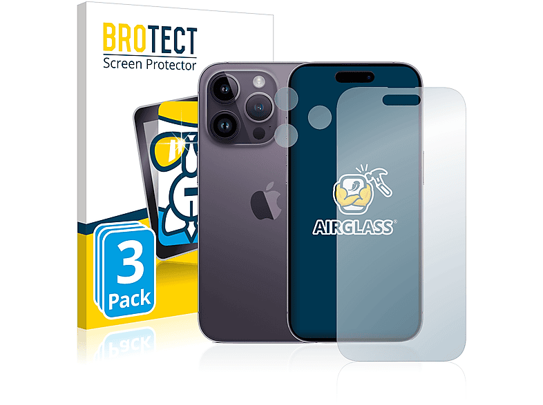 BROTECT 3x iPhone klare 14 Apple Airglass Pro) Schutzfolie(für