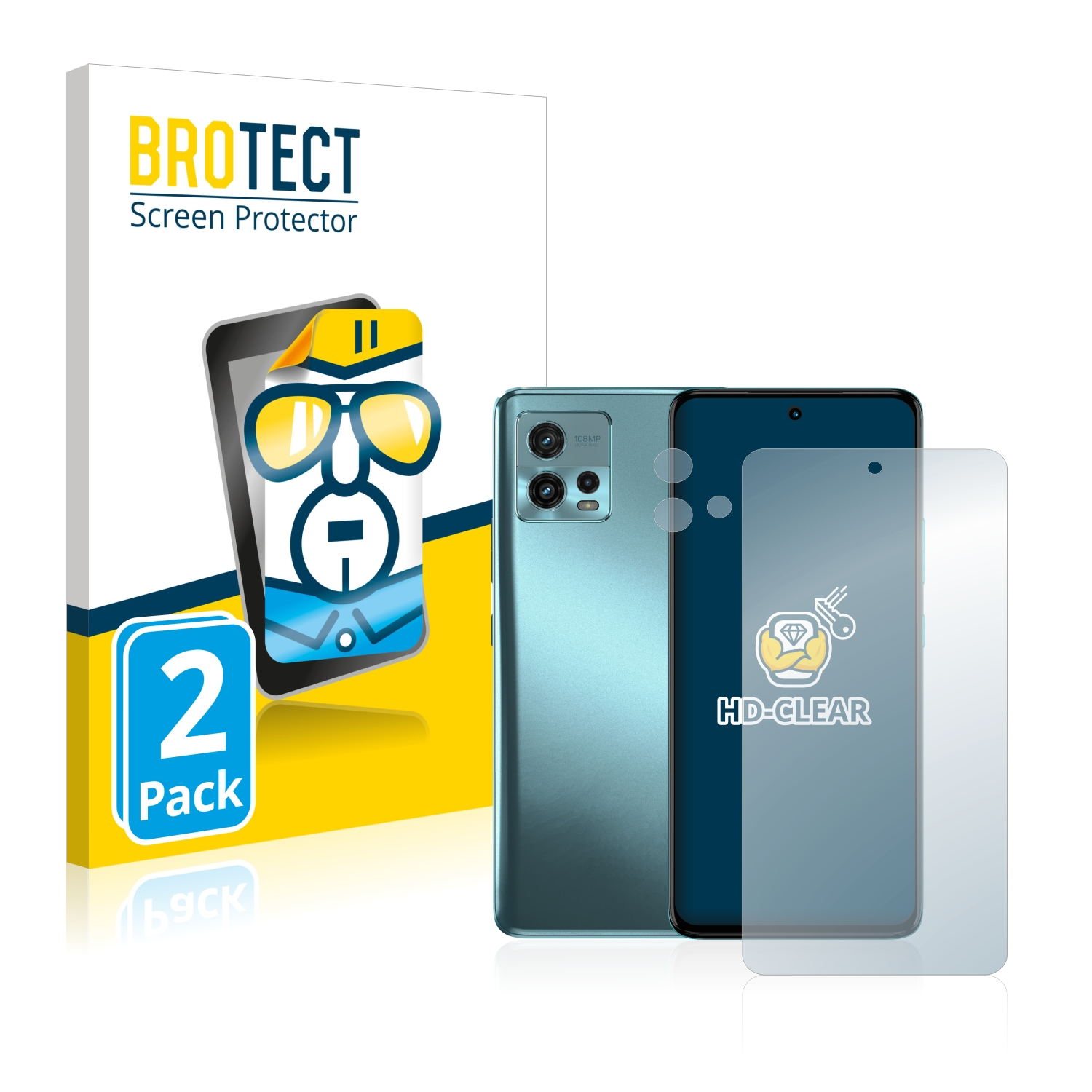 BROTECT 2x klare Moto G72) Motorola Schutzfolie(für
