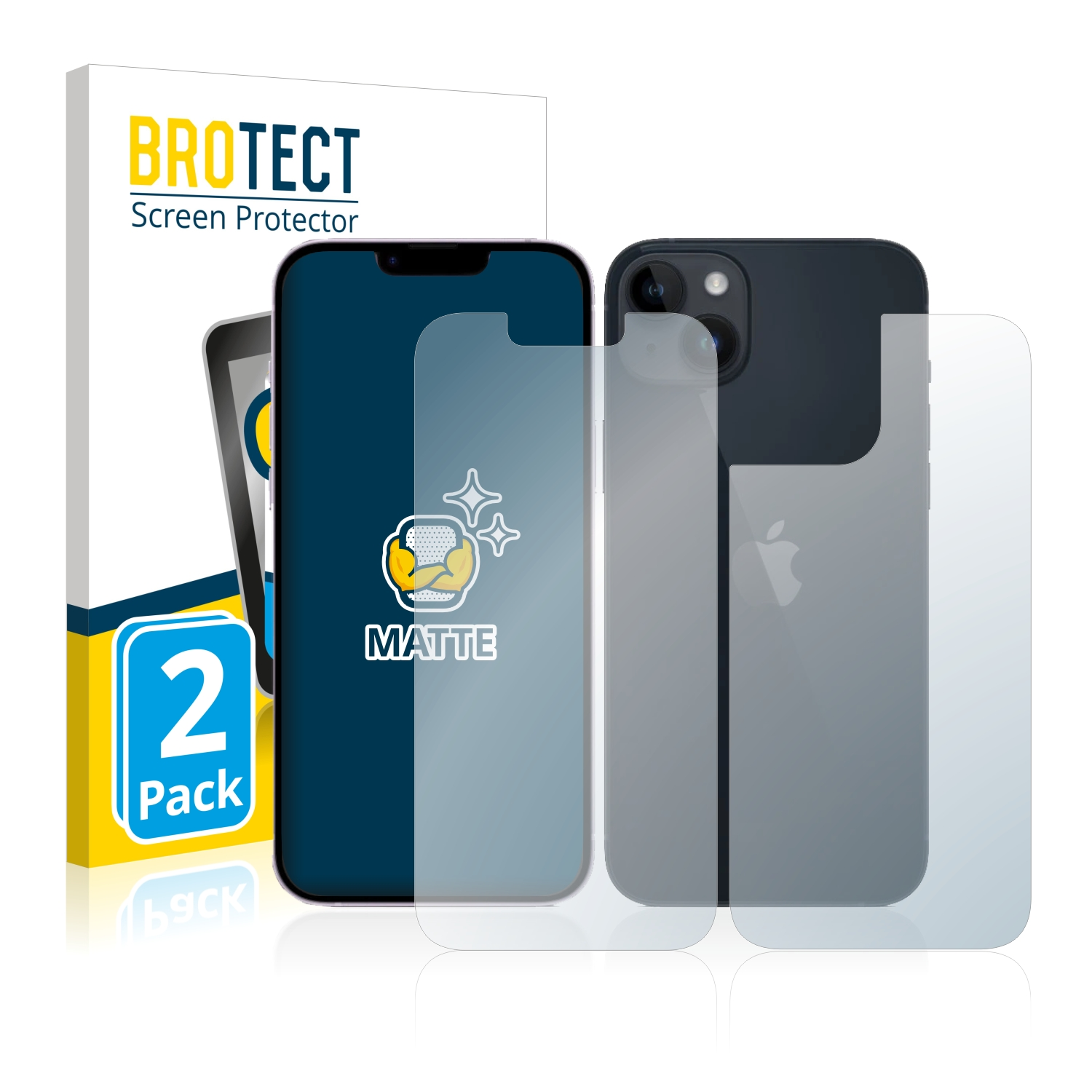 14) BROTECT iPhone matte 2x Schutzfolie(für Apple