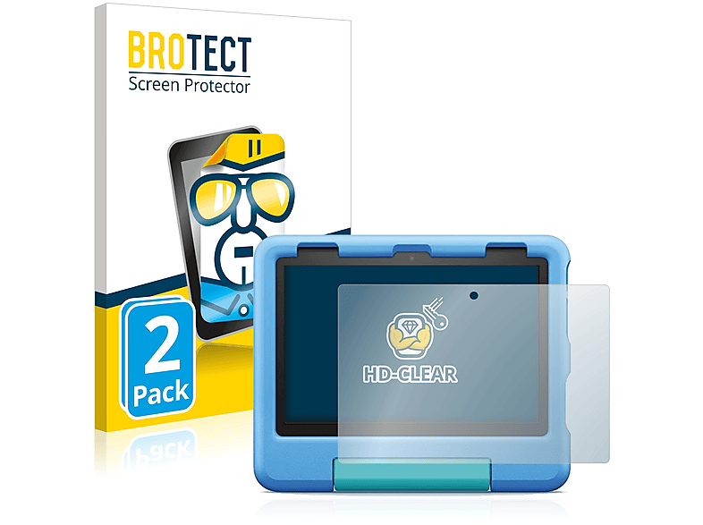BROTECT 2x klare Schutzfolie(für Kids HD Fire 8 Amazon 2022)