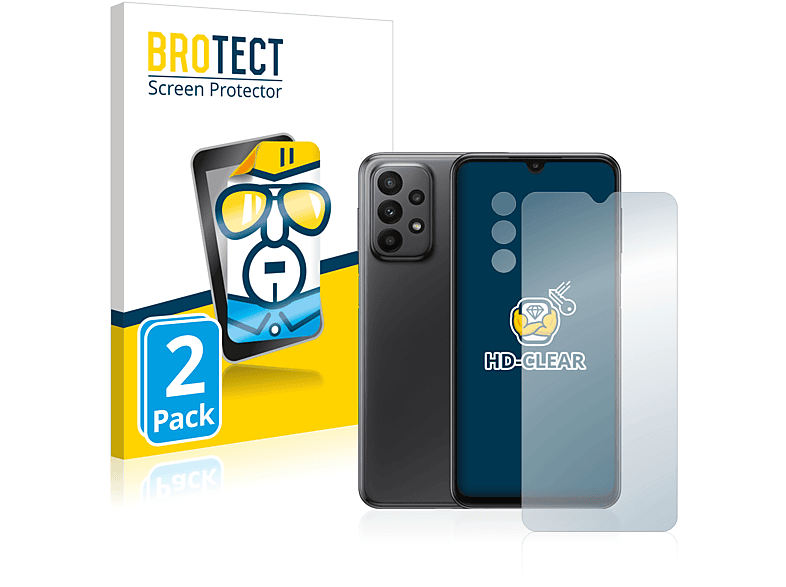 BROTECT 2x klare Schutzfolie(für Samsung Galaxy A23 5G)