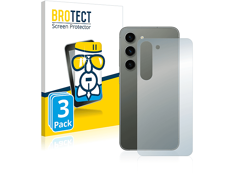 BROTECT 3x Airglass klare Schutzfolie(für Samsung Galaxy S23)