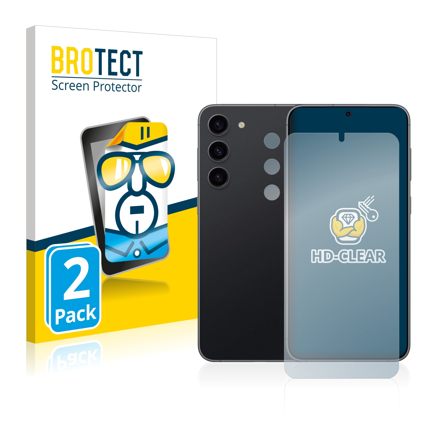 BROTECT 2x S23 Plus) klare Samsung Schutzfolie(für Galaxy