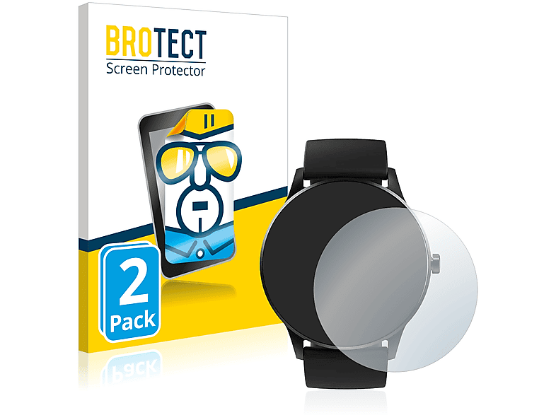 BROTECT 2x klare Schutzfolie(für Denver SW-173) | Smartwatch Schutzfolien & Gläser