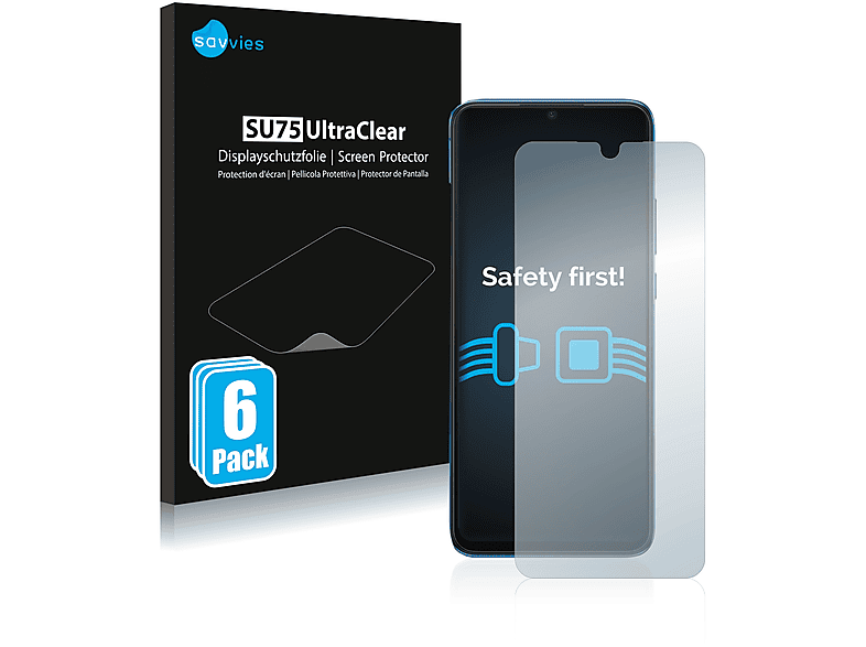 Schutzfolie(für Xiaomi Redmi klare 10C) SAVVIES 6x