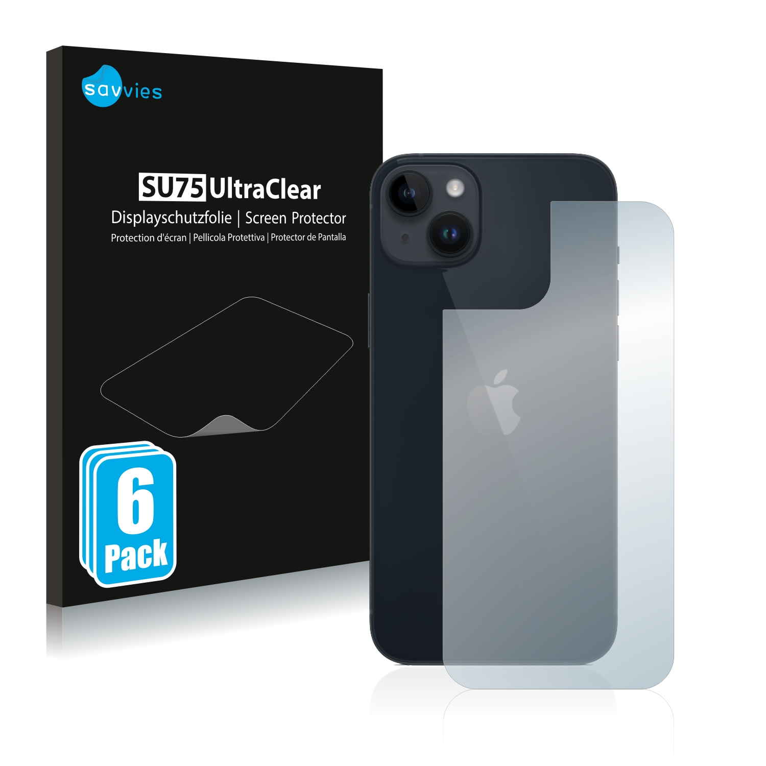 SAVVIES 6x klare Schutzfolie(für 14 Plus) iPhone Apple