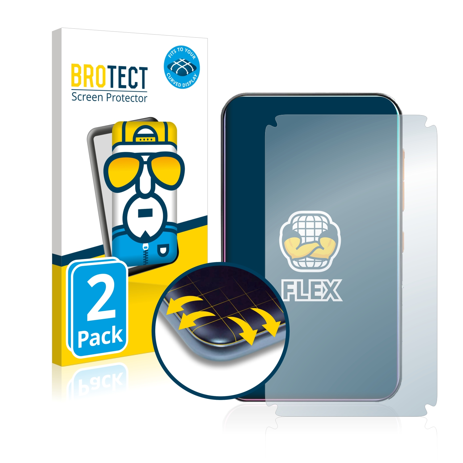 BROTECT 2x Flex Full-Cover Curved 3D Q3E) Timmkoo Schutzfolie(für