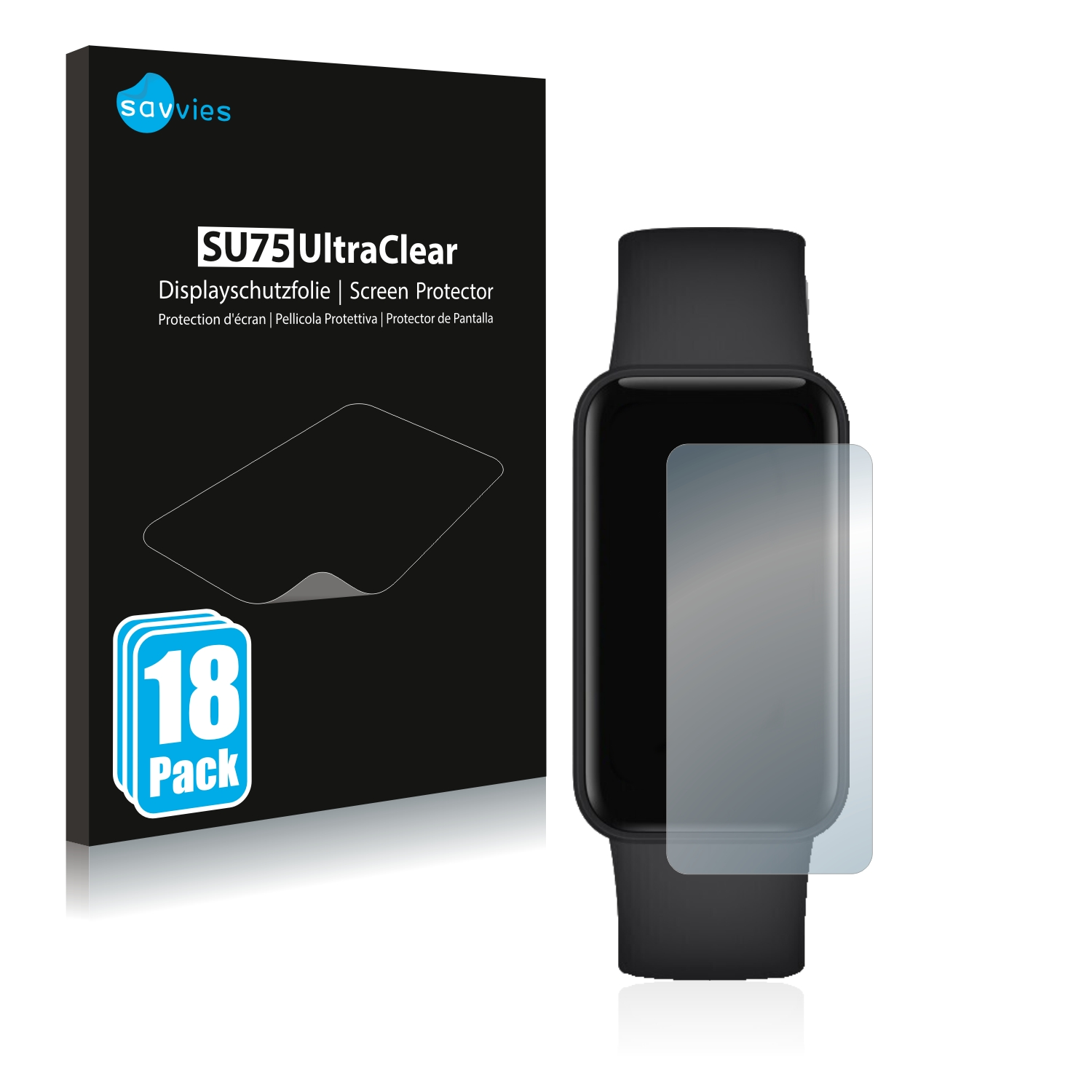 SAVVIES 18x klare Schutzfolie(für Xiaomi 2) Band Smart Redmi