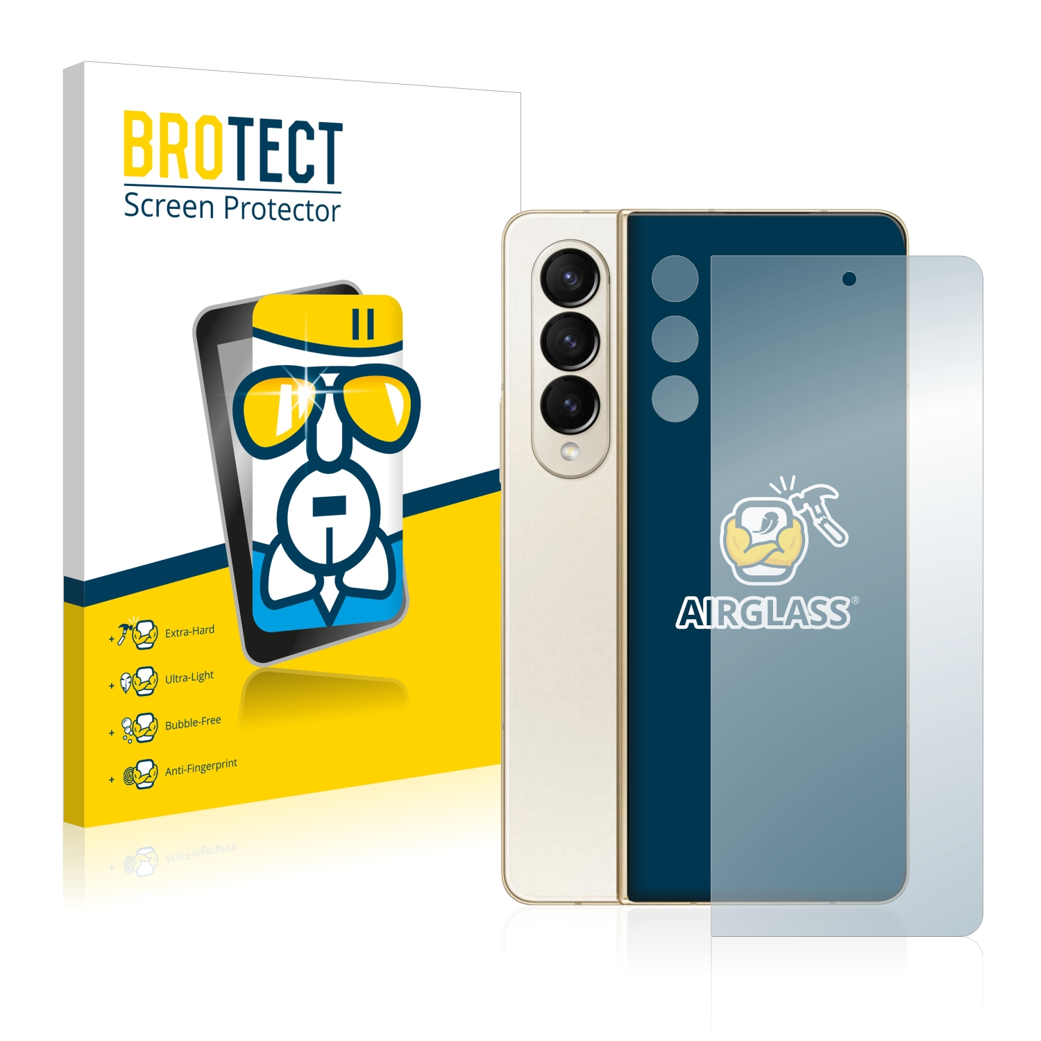 Fold 4) Schutzfolie(für Samsung BROTECT klare Z Airglass Galaxy