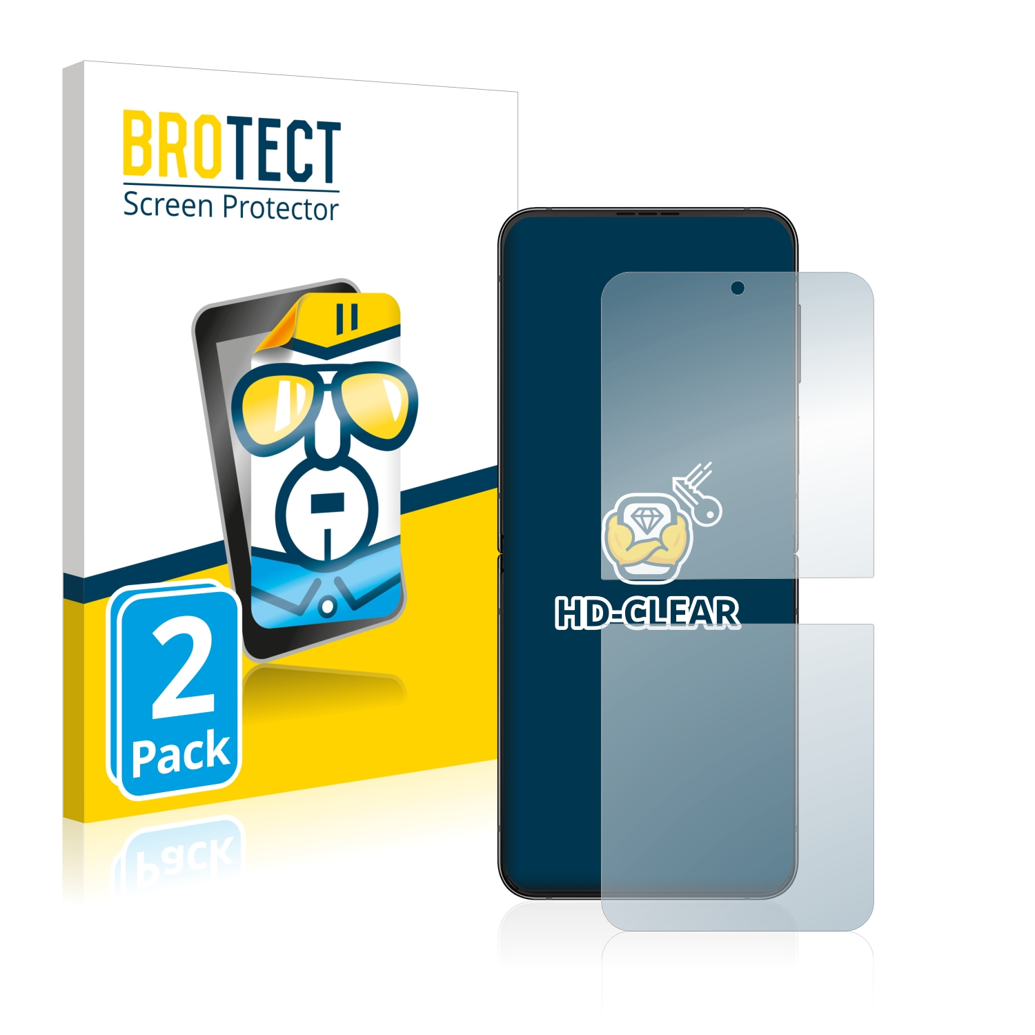 Z klare Samsung Galaxy Flip 4) BROTECT Schutzfolie(für 2x