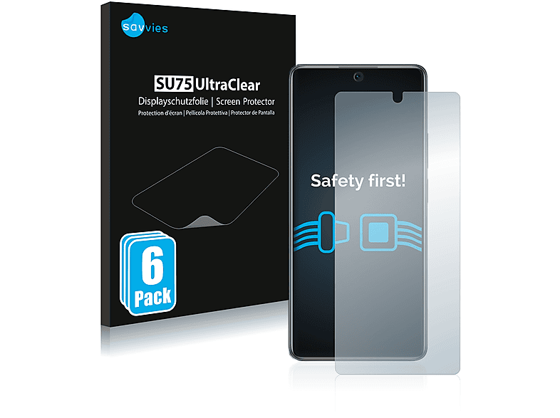 SAVVIES 6x klare Schutzfolie(für Xiaomi 12T) | Displayschutzfolien & Gläser
