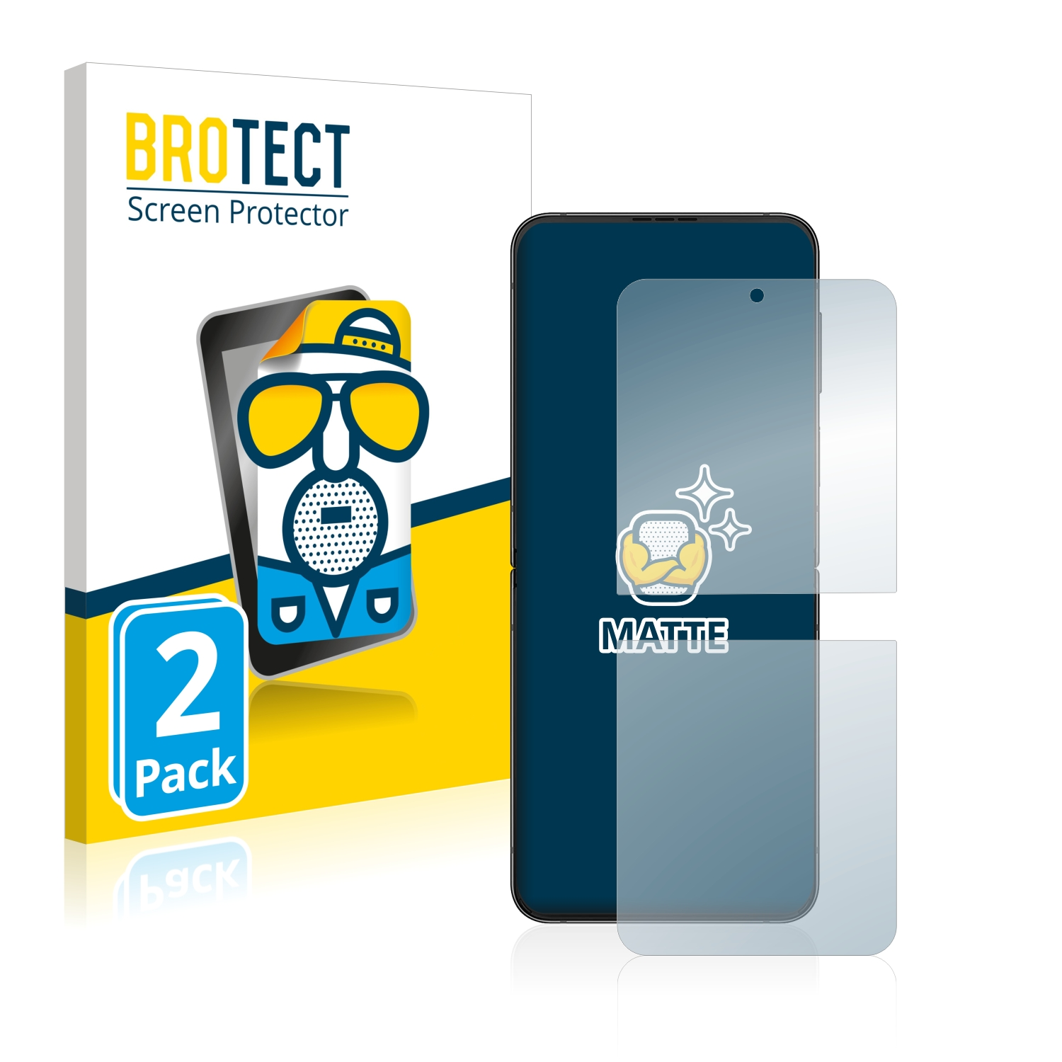 BROTECT 2x matte Schutzfolie(für Samsung Flip Galaxy 4) Z
