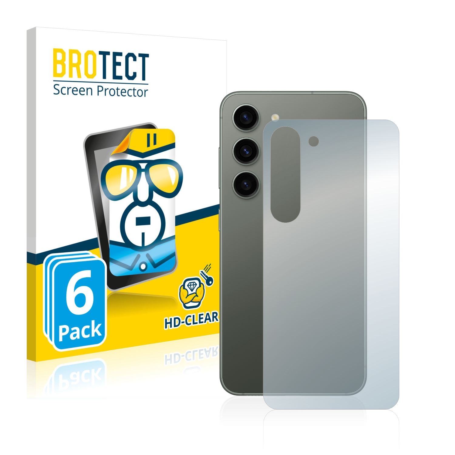 S23) 6x BROTECT Samsung Galaxy klare Schutzfolie(für