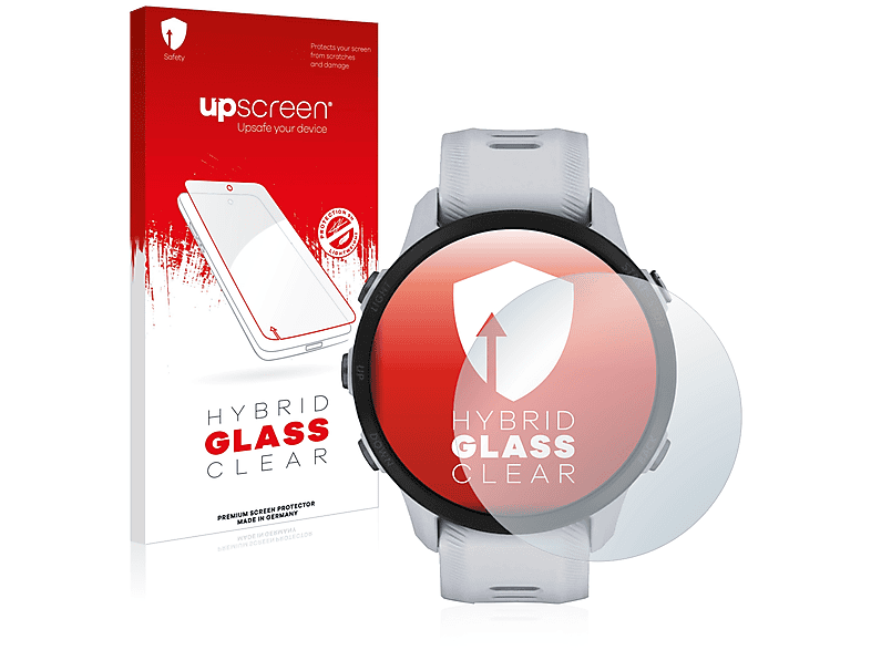 UPSCREEN Schutzglas Panzer Folie Glas klar Schutzfolie (für Garmin Forerunner 955)