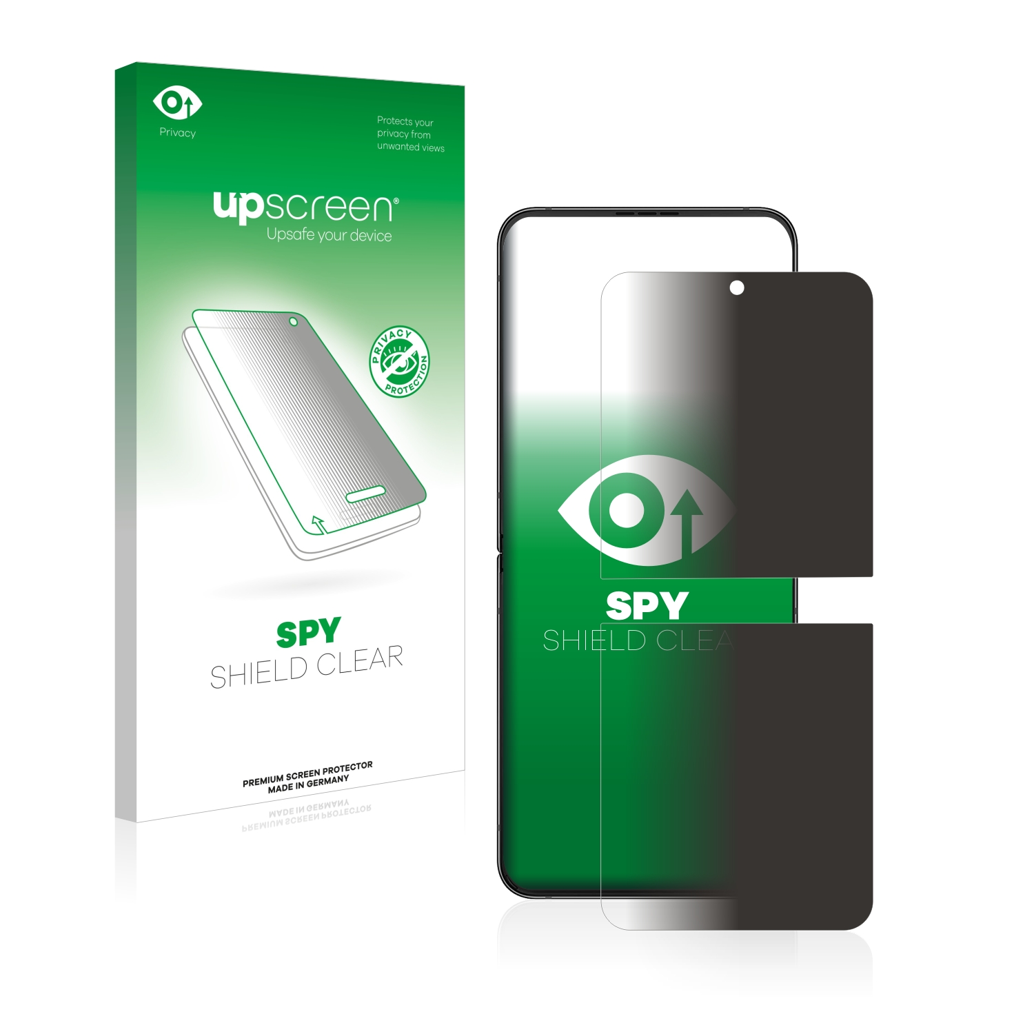 4) Anti-Spy UPSCREEN Samsung Galaxy Z Schutzfolie(für Flip