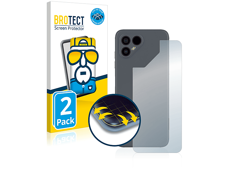 BROTECT 2x Flex Full-Cover 3D Curved Schutzfolie(für Fairphone 4)