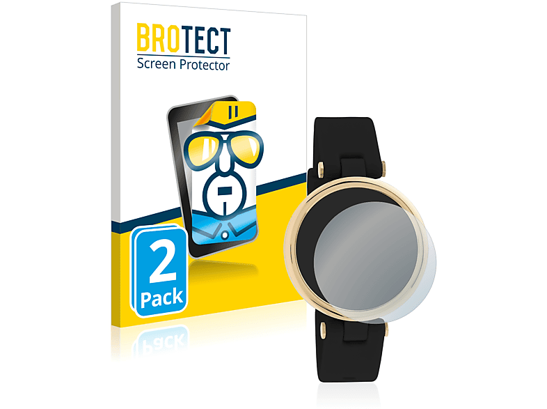 BROTECT 2x klare Schutzfolie(für Oozoo Q0040 Smartwatches 2/3/4/5/6/7/8/10/11)